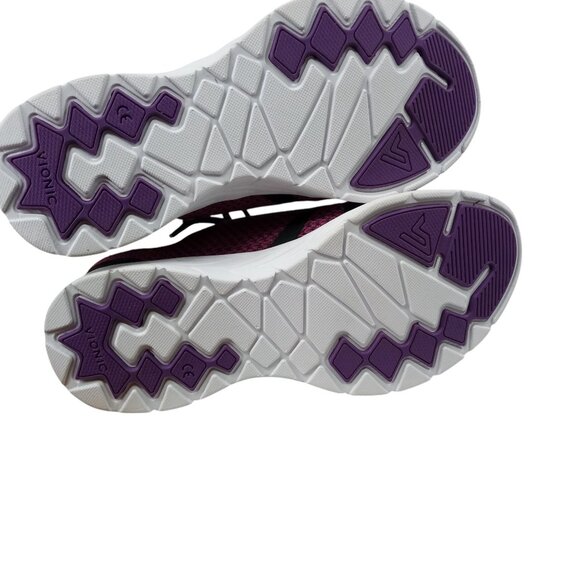 Vionic Alma Mesh Purple Comfort Slip On Lace Up Tennis Shoes Size 7 Wide Walking - Picture 6 of 14